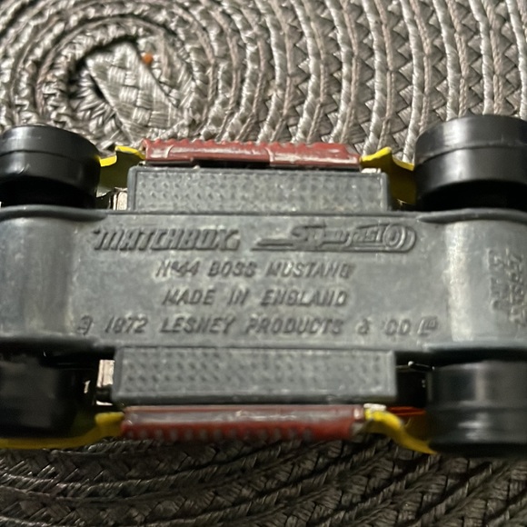 Lesney Matchbox Superfast Boss Mustang No.44 1972 Yellow Made in United Kingdom - Picture 4 of 4